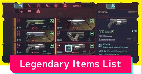 Legendary weapon/table .